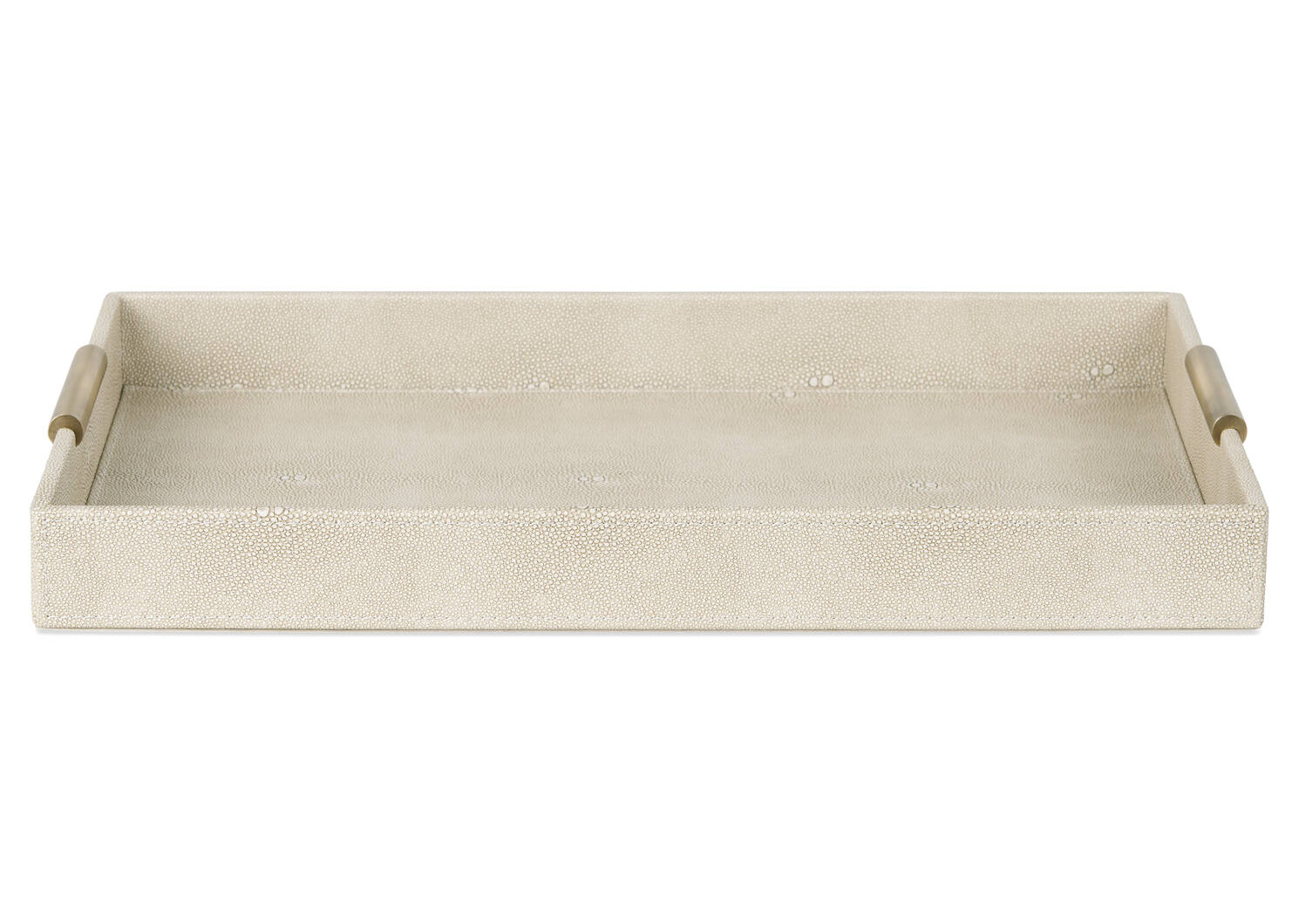 Burrell Faux Leather Tray Large Sand