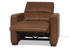 Fauteuil inc. en cuir Reese -Arlo rhum