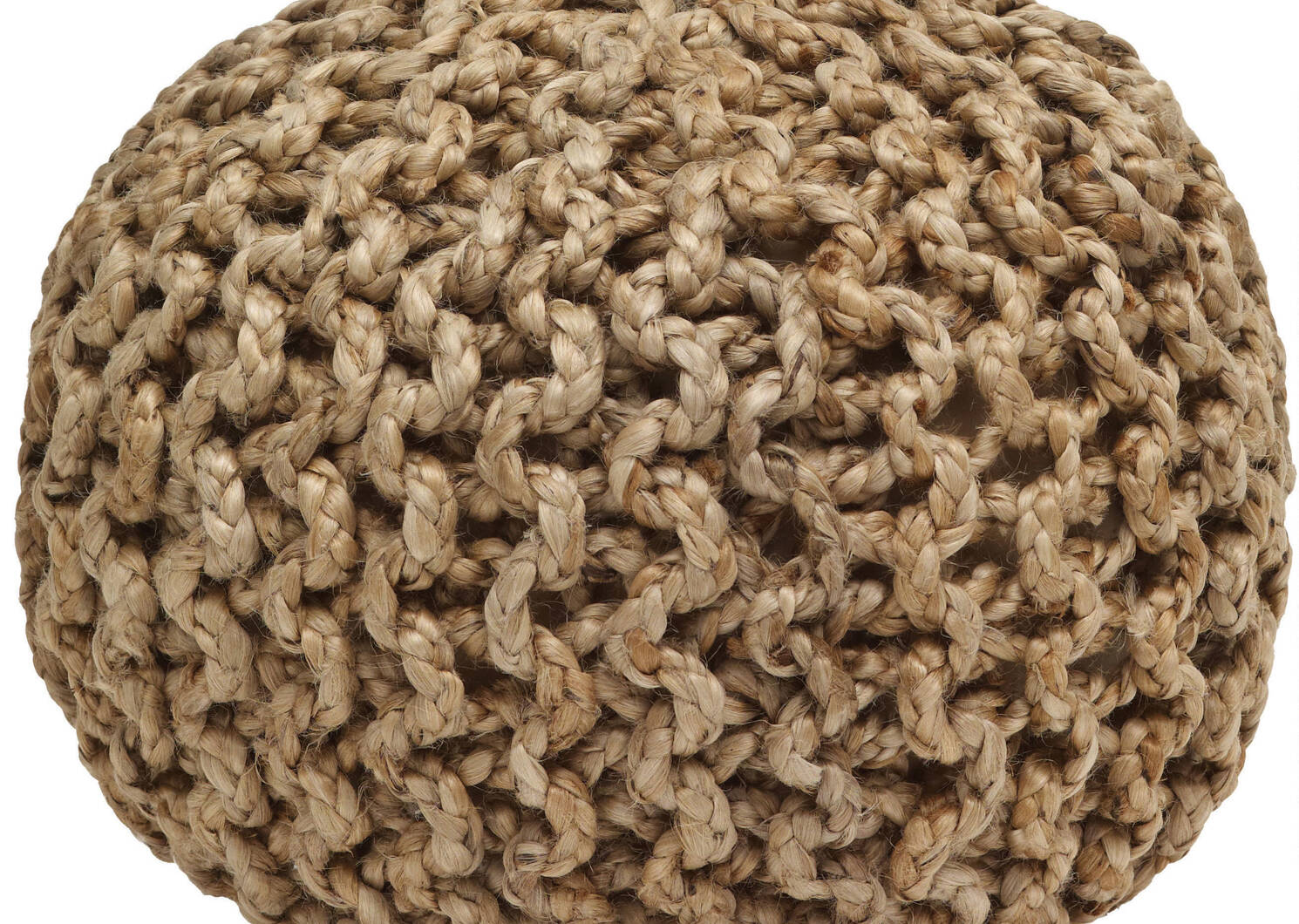 Pier Pouf Braided Jute