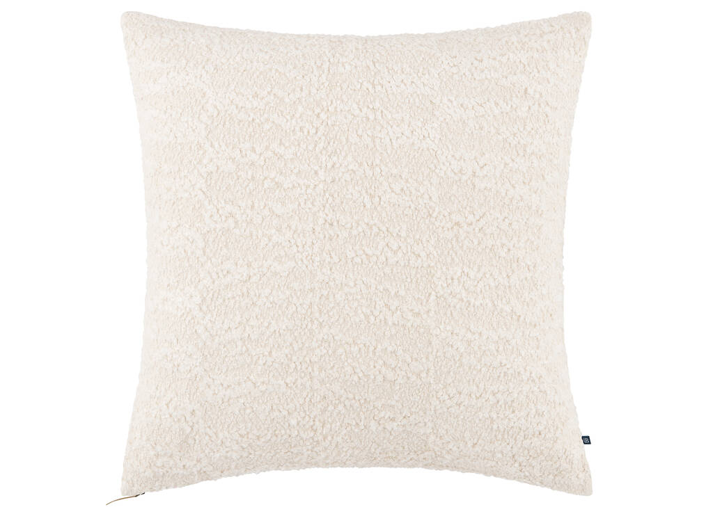 Coussin en boucle Amelie 20x20 ivoire