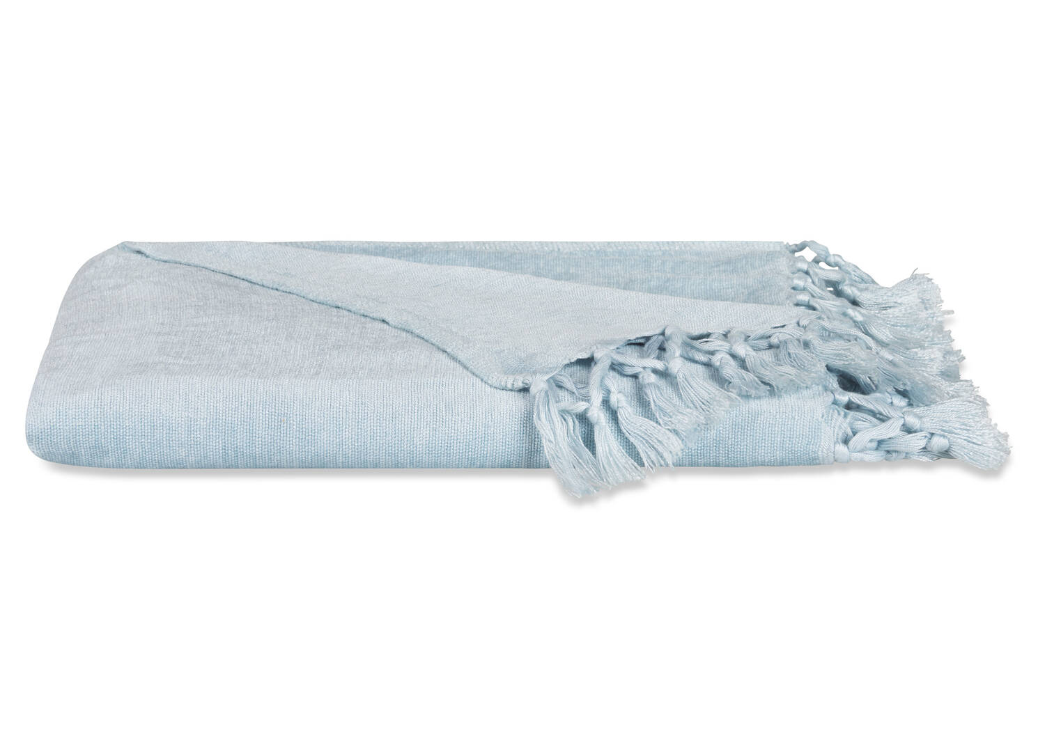 Jeté chenille Dionne bleu ballade