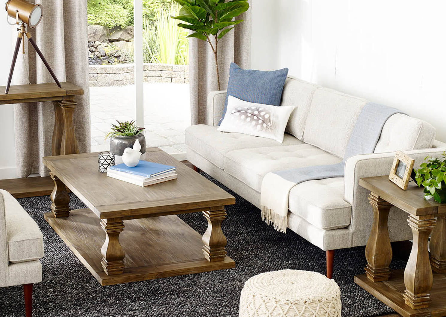 Carly Macrame Pouf