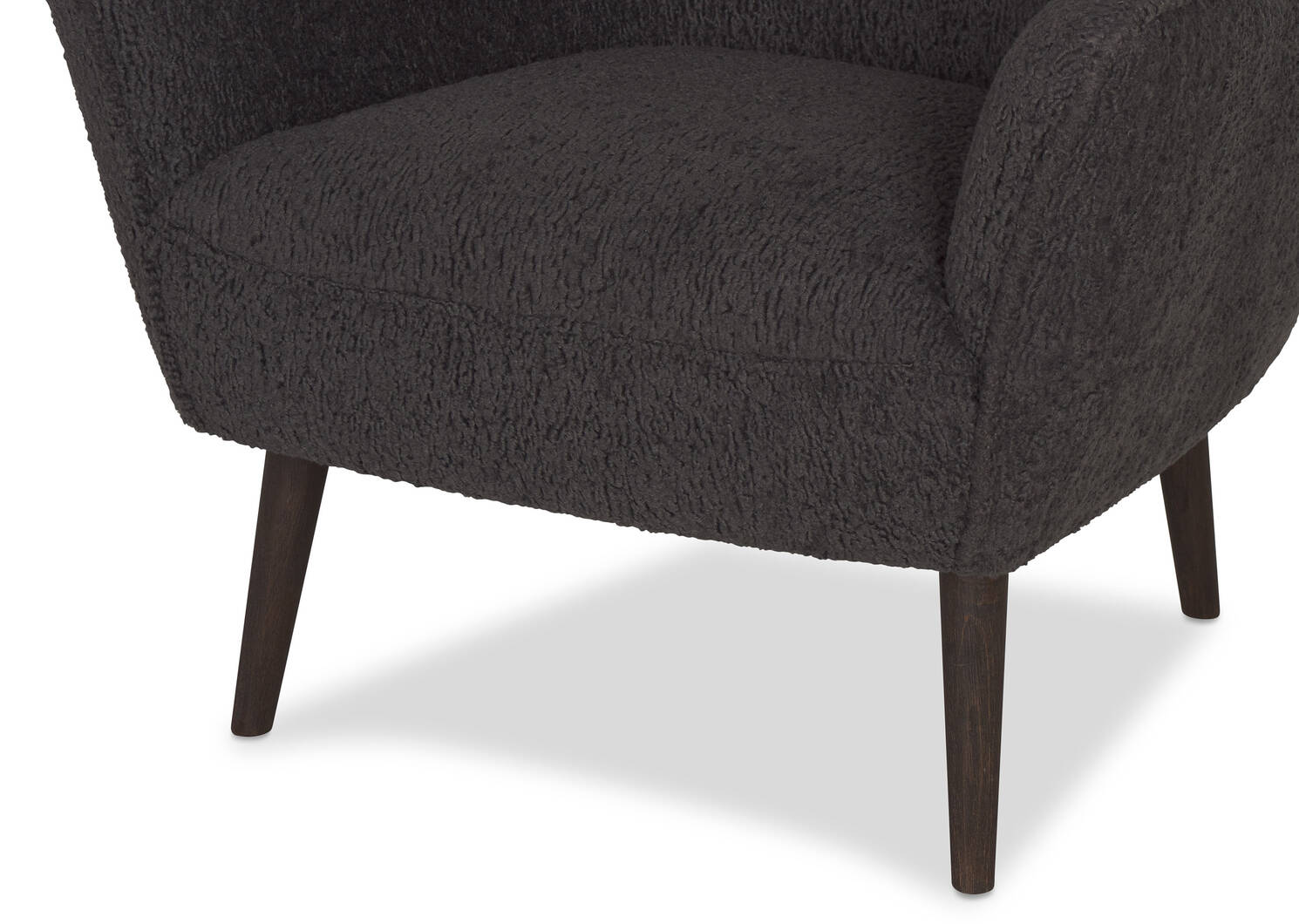 Fauteuil Dolly -Woolly charbon