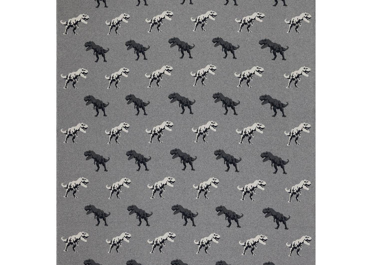 Lex Dinosaur Throw Grey