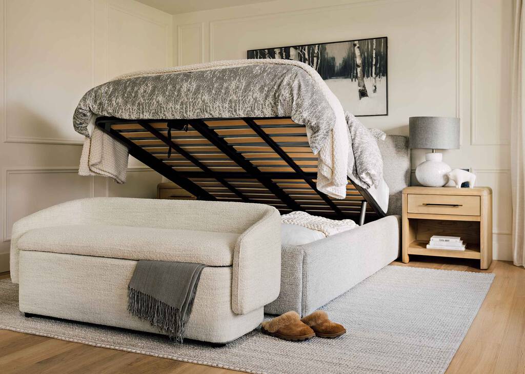 Ewan Storage Bed -Yuri Oyster, KING