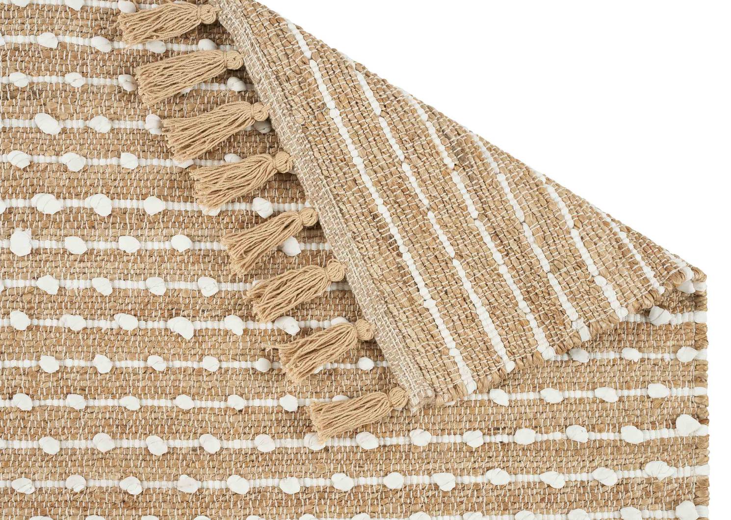 Tapis décoratifs en jute Harlowe naturels