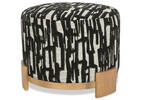 Aly Velji Ottoman -Natural/Abstract