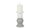 Abbott Candle Holder Small White/Stee