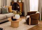 Alicent Swivel Armchair -Vaughn Toffee