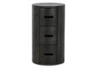 Drum 3 Drawer Pedestal -Mango Black