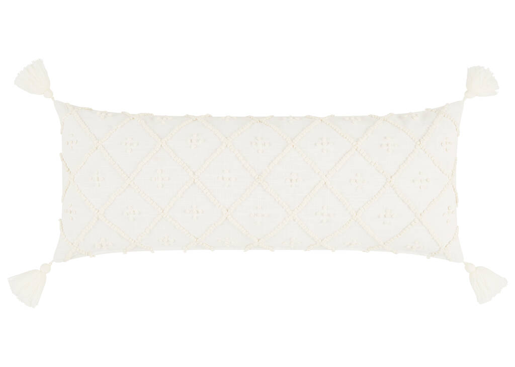 Coussin Ava 14x36 ivoire