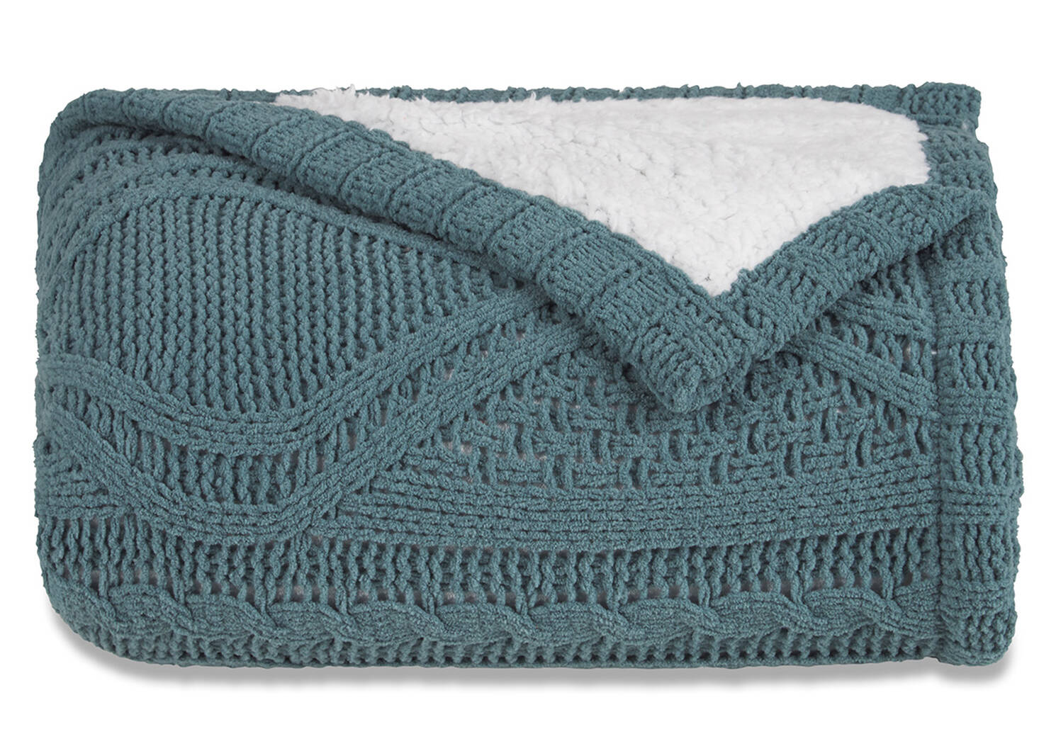 Lisette Sherpa Throw Pond