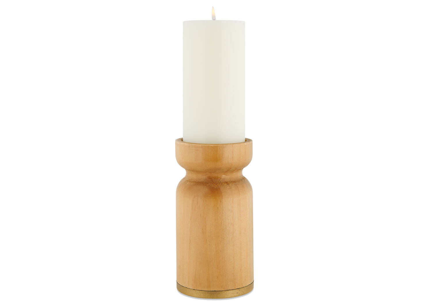 Oona Wood Candle Holder Tall