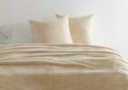 Laurent Faux Fur Bedspread Natural