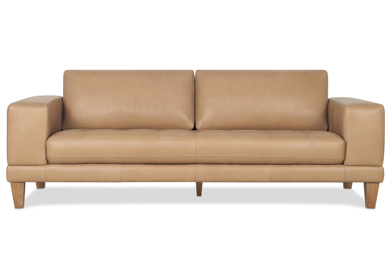 Carson Leather Sofa -Zen Stone