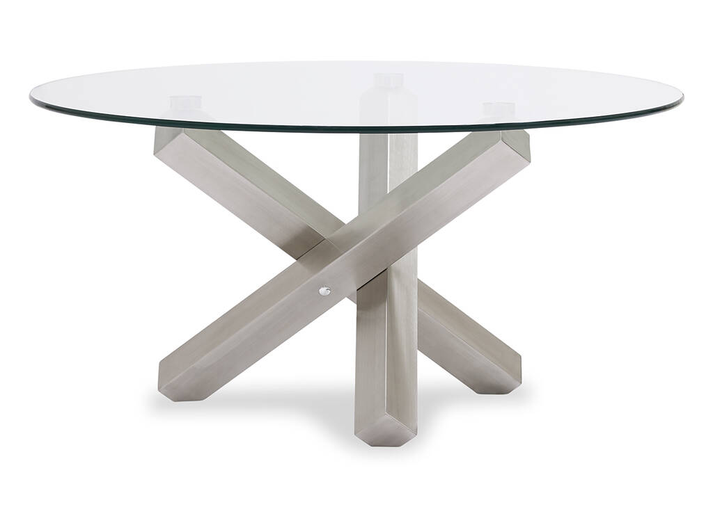 Maverick Coffee Table -Brushed Steel