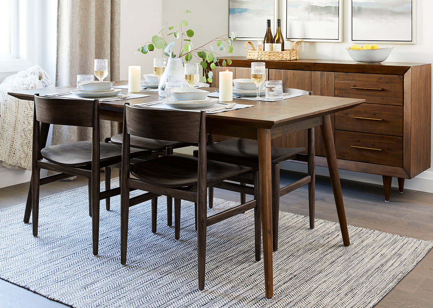 Asher Dining Table -Mac Brown