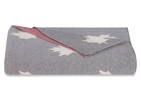 National Leaf Throw Grey/Natural/Red