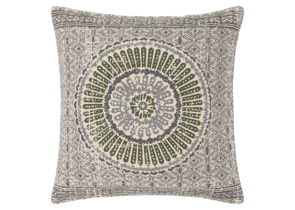 Coussin Omari 20x20 naturel/fougère