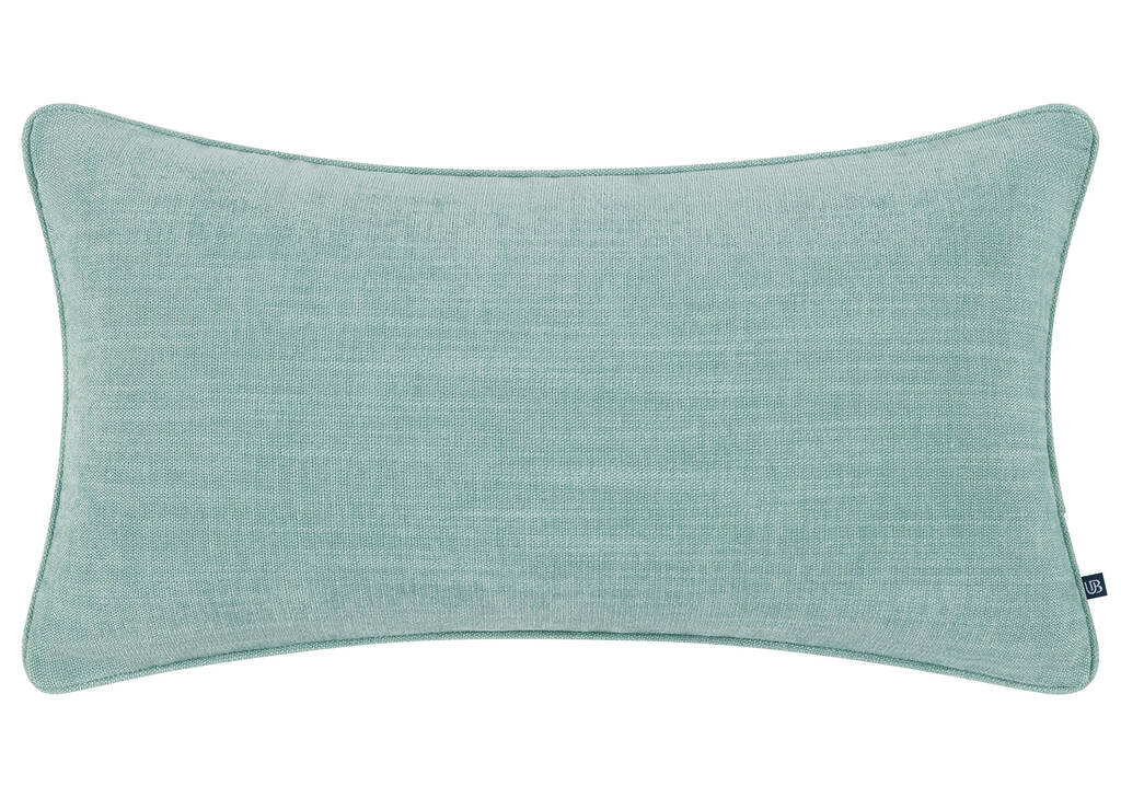 Coussin Bailey 12x22 bleu glacé