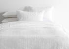 Ensembles de housse de couette en coton Garrett blancs