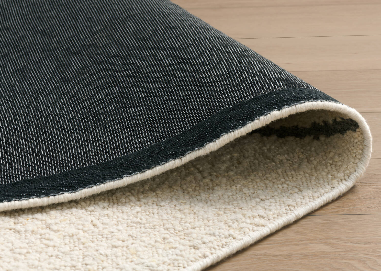 Ramsey Wool Rug 108x144 Ivory/Black