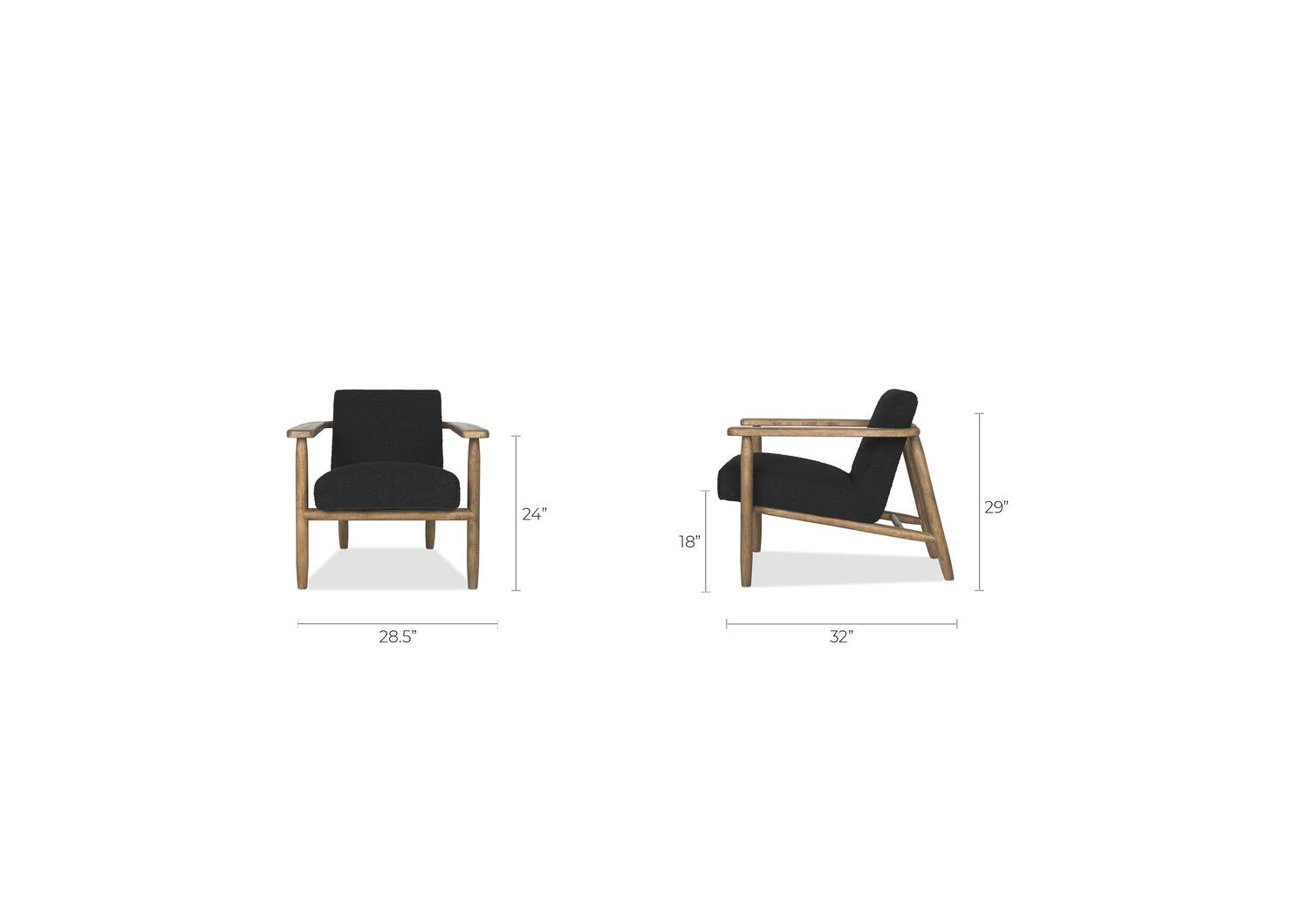 Tacona Armchair -Amalie Black