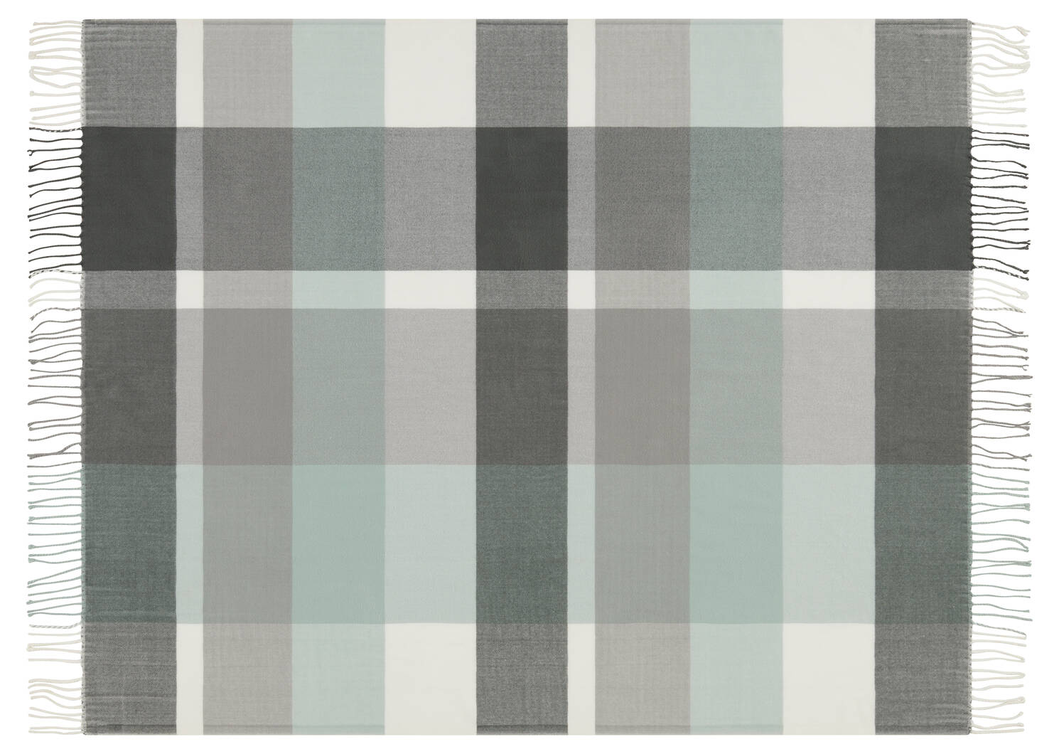 Jeté Watkins ivoire/brume/gris
