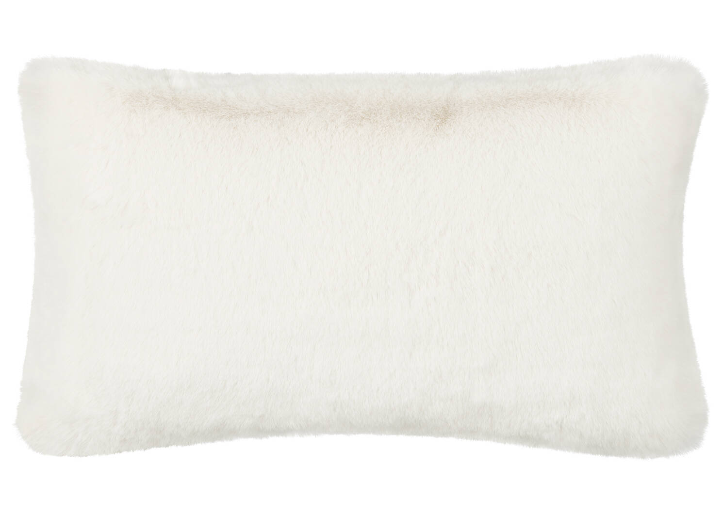 Cate Faux Fur Pillow 14x24 Ivory