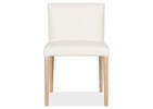 Marciona Lthr Dining Chair -Forega Wht