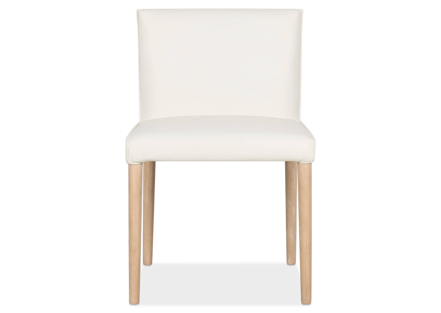Marciona Lthr Dining Chair -Forega Wht
