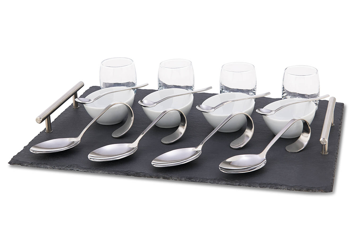 Boca 17pc Tapas Set w/ Lg Tray Nickel