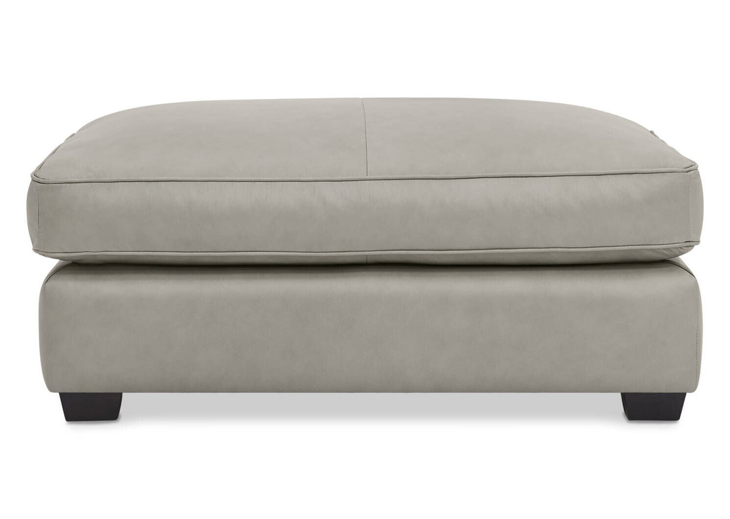 Custom leather sales ottoman