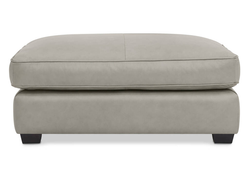 Burke Custom Leather Ottoman 43x28"