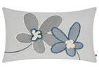Zena Cotton Floral Pillow 14x24 Iv/Blue