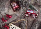 Holiday Racer Tree Orn Red