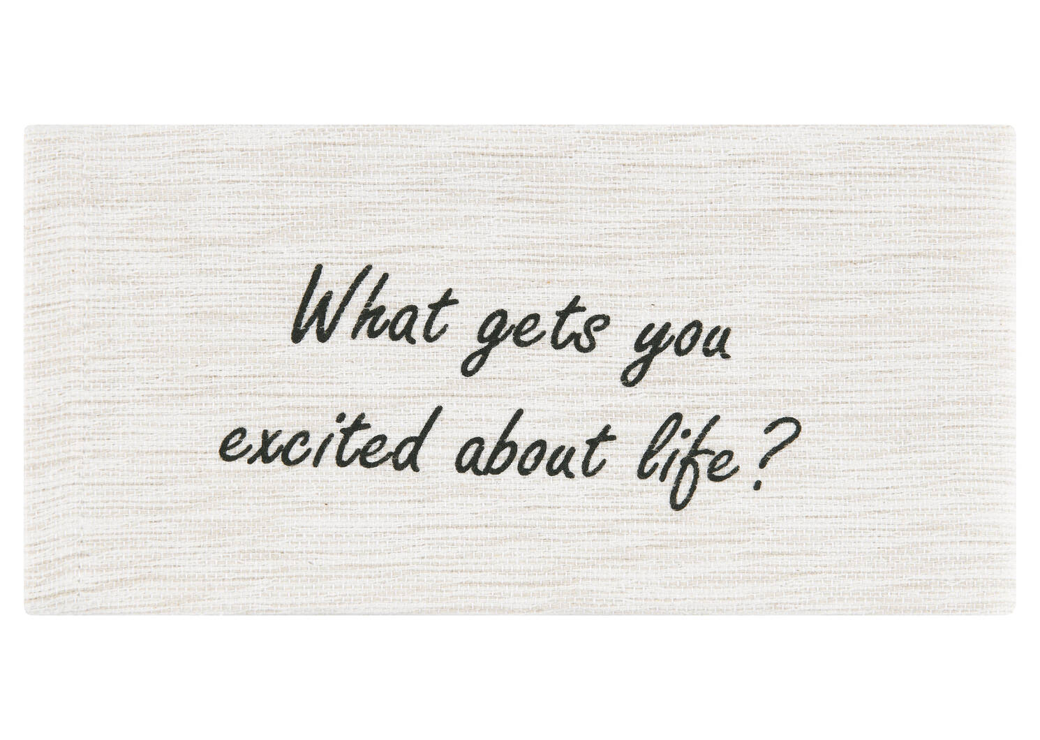 Life Questions Napkins Set of 8 Oatmeal