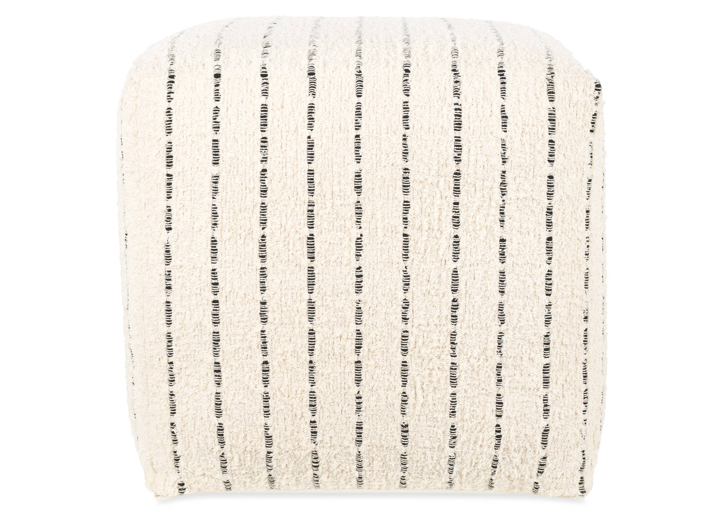 Ardell Cotton Boucle Pouf Ivory/Black