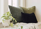 Rafe Cotton Striped Throw Ivory/Black