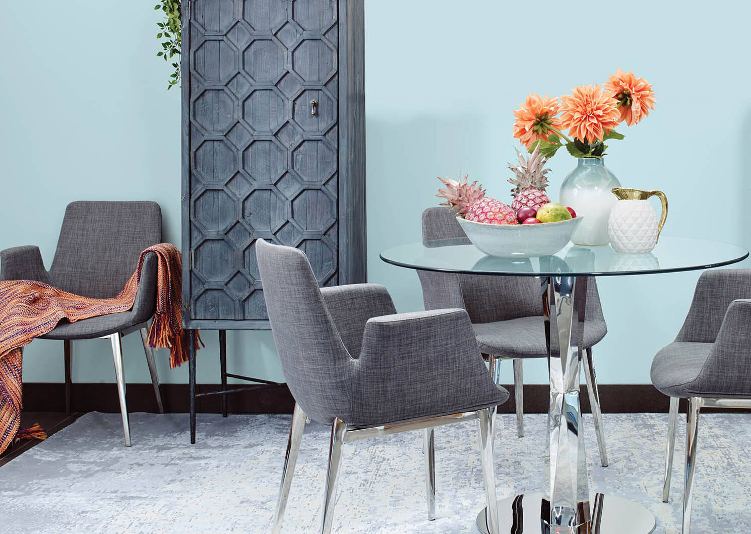 Amirah Tall Cabinet -Grey Pine