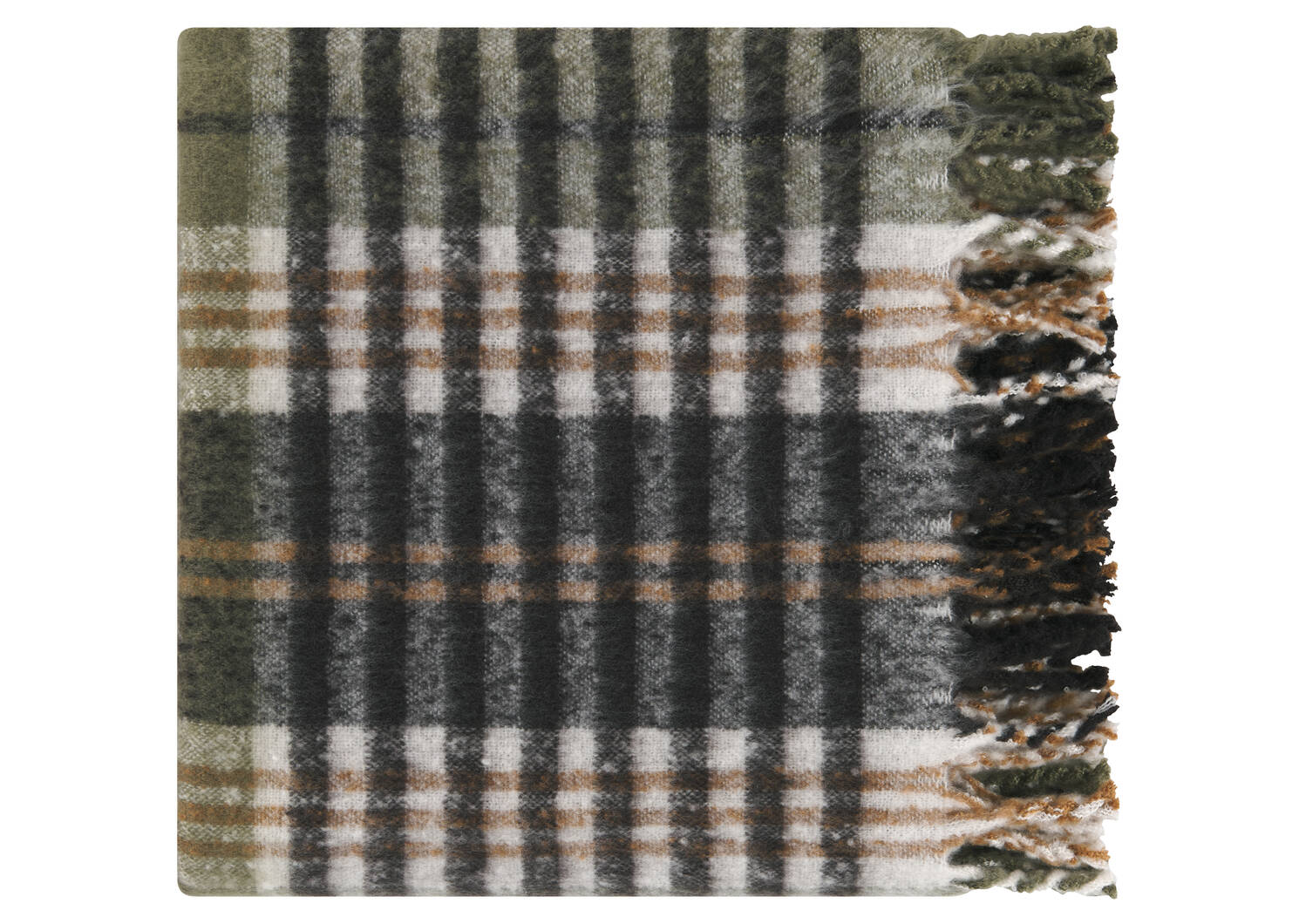 Remi Plaid Throw Multi/Green