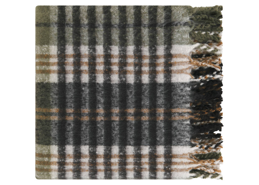 Remi Plaid Throw Multi/Green