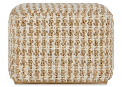 Mayfair Jute/Wool Pouf Sand/Ivory