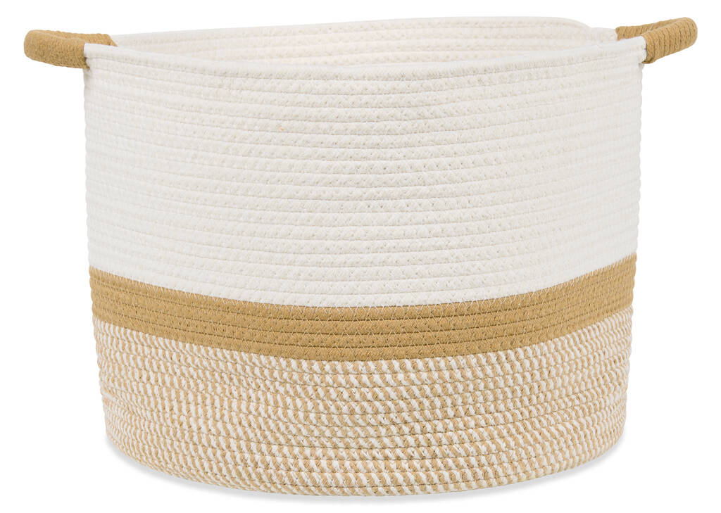 Rosio Basket Large Ivory/Tan