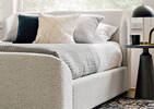 Coussin en coton Obie 20x20 ivoire/jute