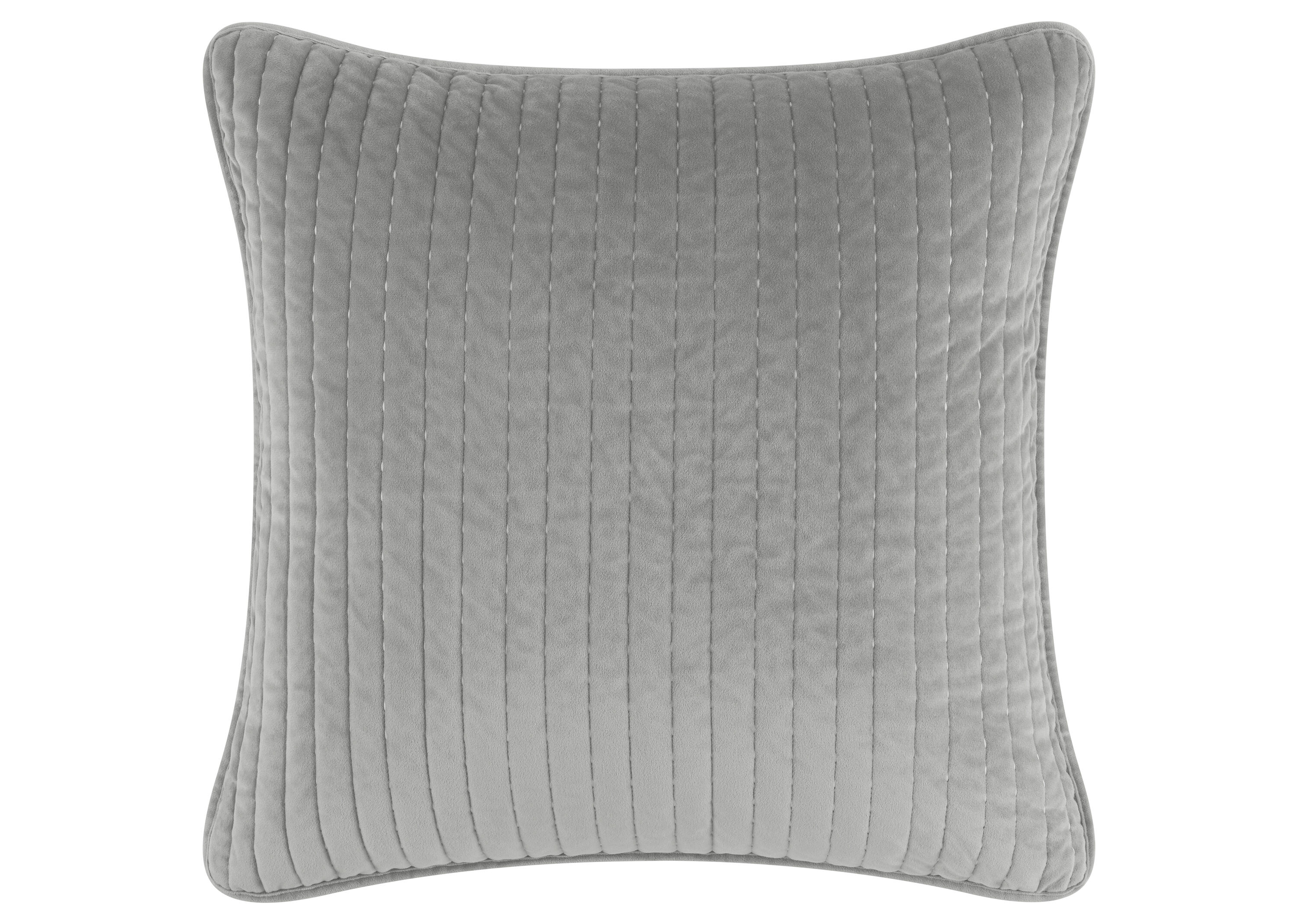 Bacall Velvet Pillow 24x24 Light Grey Urban Barn