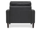 Savoy Leather Armchair -Jett Anthracite
