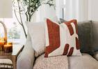 Coussin en boucle Cleo 20x20 ivoire