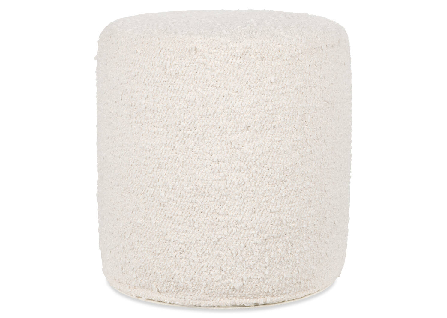 Pouf en coton Clarkson ivoire