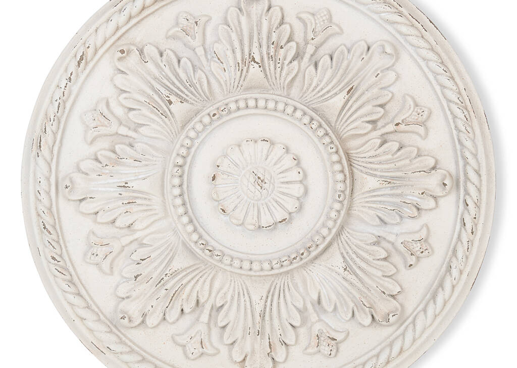 Grande déco mur. médaillon Nala blanche